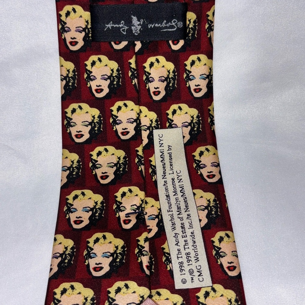 ANDY WARHOL Pop Art silk MARILYN MONROE TIE